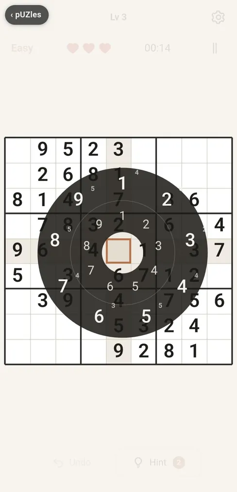 Screenshot of pUZdoku