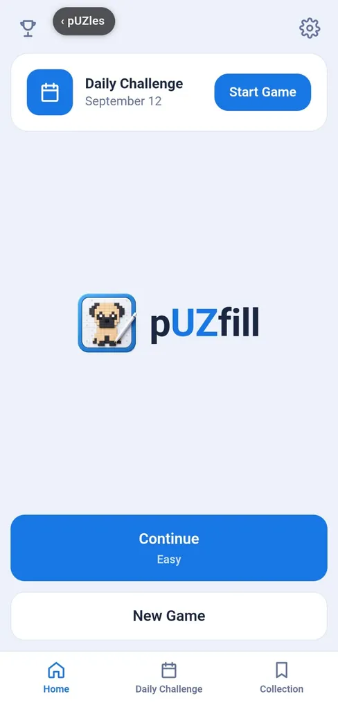 Screenshot of pUZfill